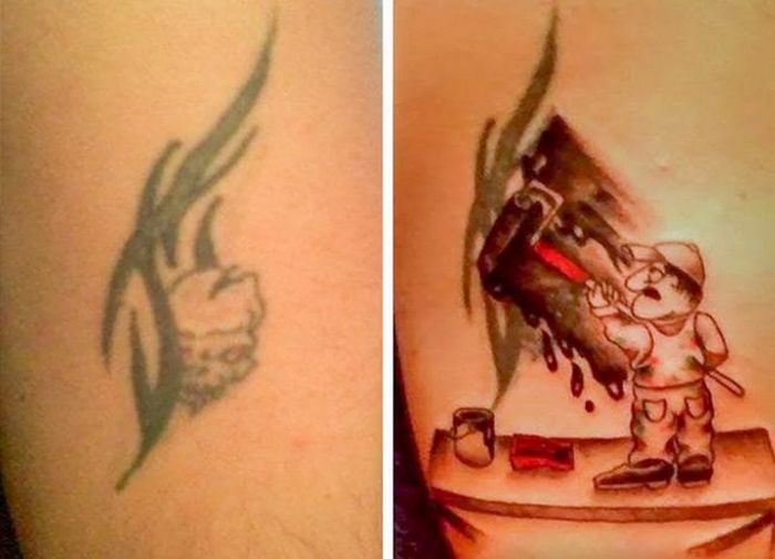 36 pessoas que decidiram dar uma segunda chance para suas antigas tatuagens 35