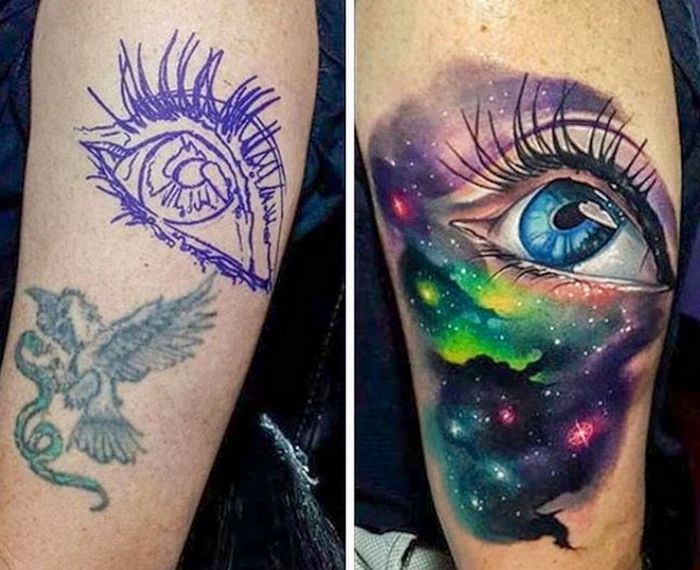 36 pessoas que decidiram dar uma segunda chance para suas antigas tatuagens 36