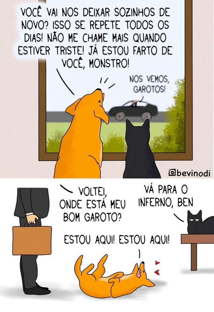 25 quadrinhos de um artista que imaginou como seriam as relações humanas no mundo animal 20