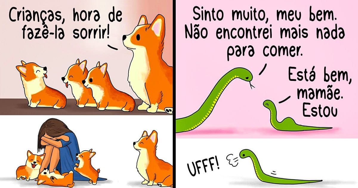 25 quadrinhos de um artista que imaginou como seriam as relações humanas no mundo animal