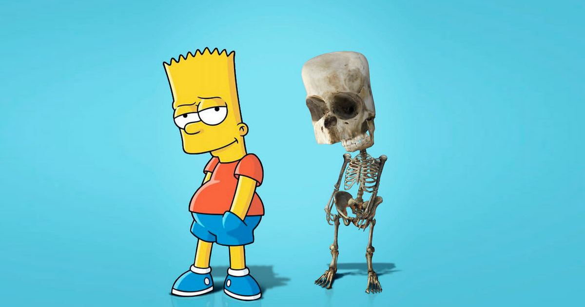Como seriam os esqueletos de personagens de desenho animados, e isso pode te assustar