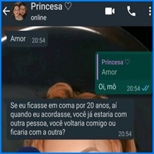 Quando ele tá muito em paz