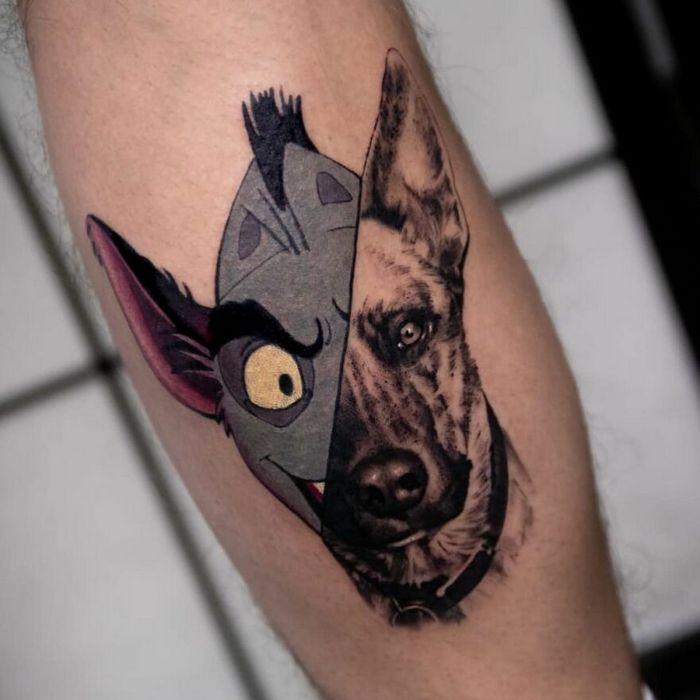 46 tatuagens de personagens populares misturadas em dois estilos diferentes 12