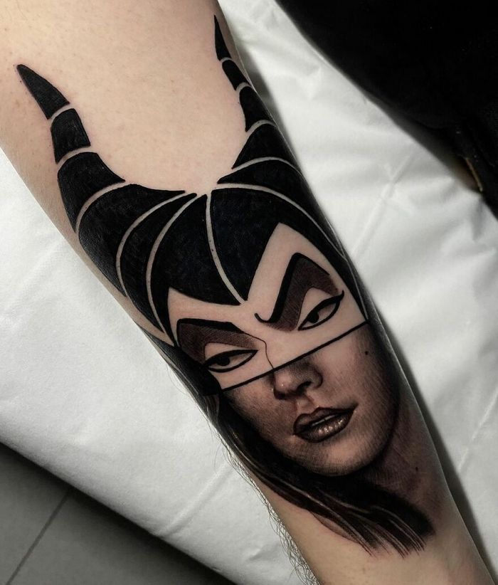 46 tatuagens de personagens populares misturadas em dois estilos diferentes 41