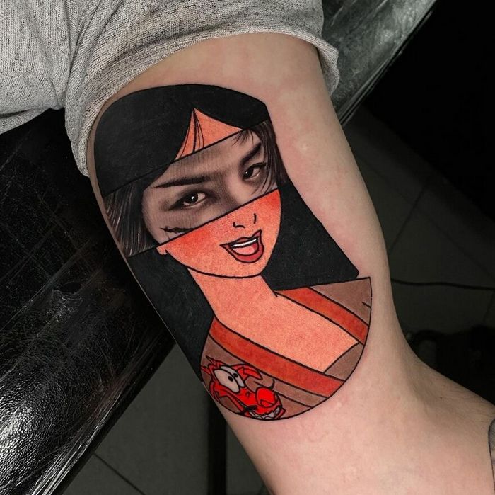 46 tatuagens de personagens populares misturadas em dois estilos diferentes 43