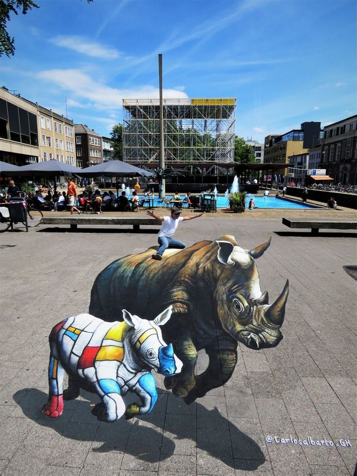 Um artista ilumina ruas com sua arte em 3D, tão mágica que vai fazer você questionar a realidade 1