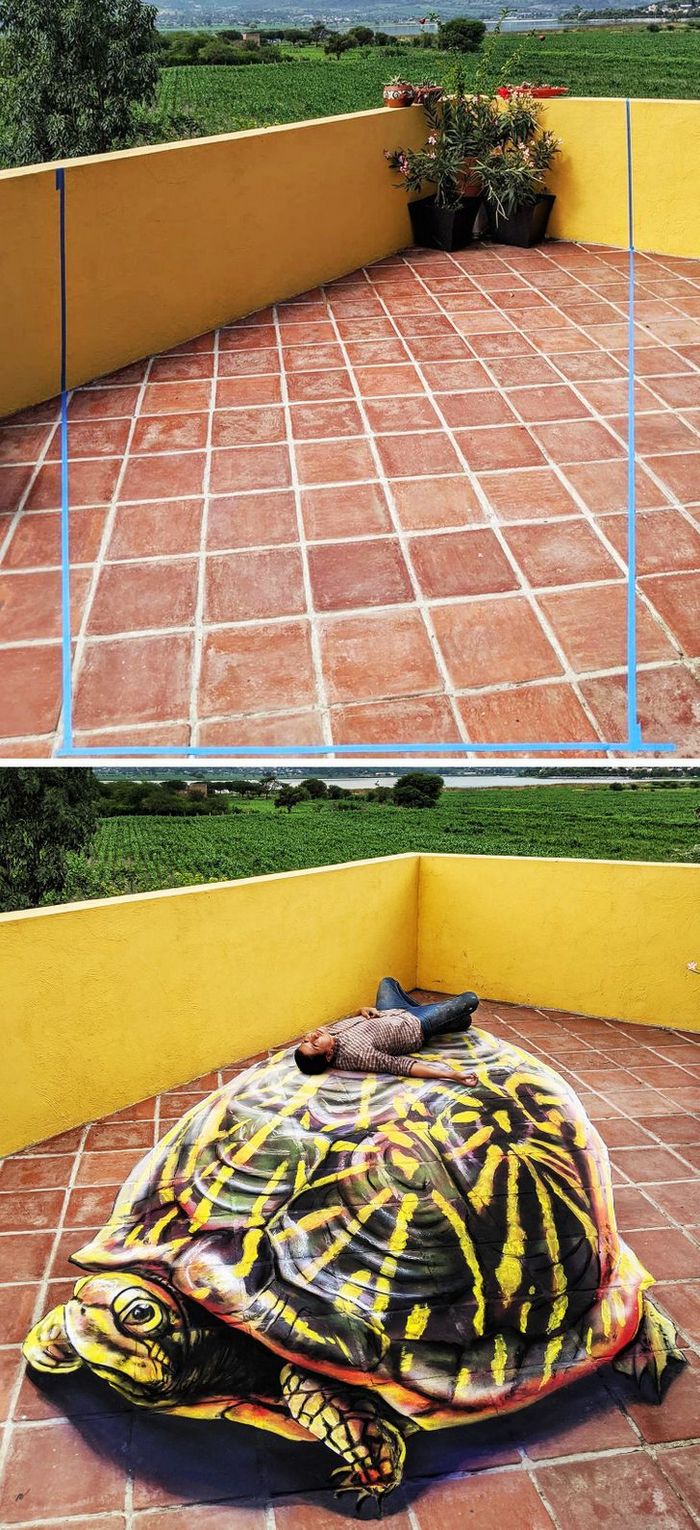 Um artista ilumina ruas com sua arte em 3D, tão mágica que vai fazer você questionar a realidade 7