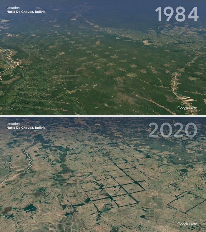 O Google Earth mostra o que os humanos fizeram com a Terra de 1984 a 2020 1