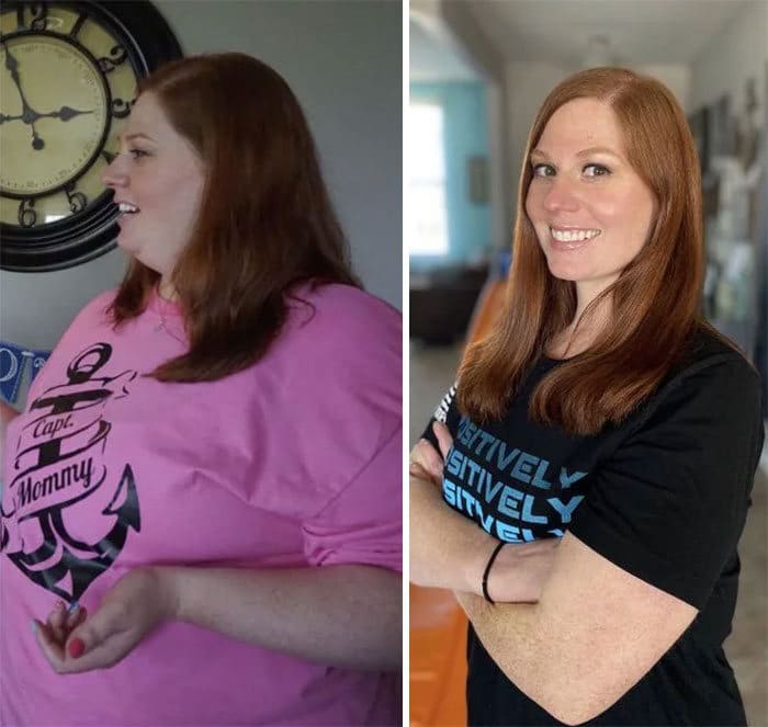 42 exemplos inspiradores de perda de peso que mostram o que a força de vontade e o trabalho árduo podem fazer 17