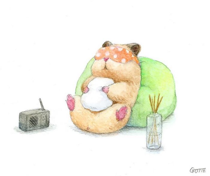 34 Ilustrações saudáveis ​​de um Hamster Chamado Sukeroku 12