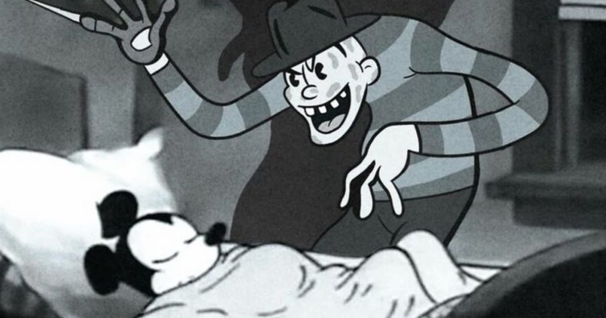 Mickey e Minnie encontram personagens de terror