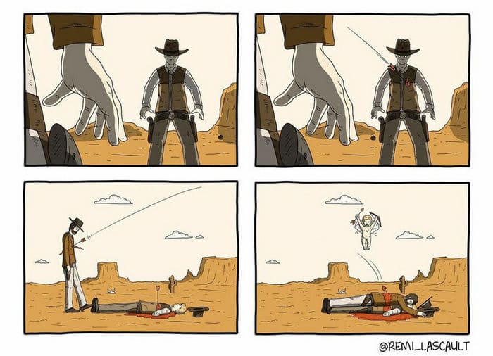 28 quadrinhos absurdos com finais muito sombrios, de Rémi Lascault 13 28 quadrinhos absurdos com finais muito sombrios, de Rémi Lascault 13