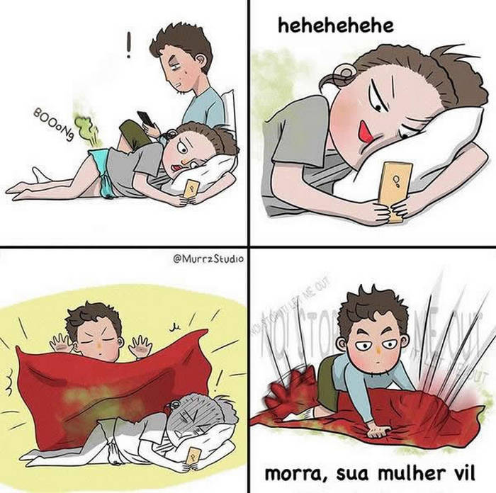 19 quadrinhos engraçado de uma mulher e seu marido 3