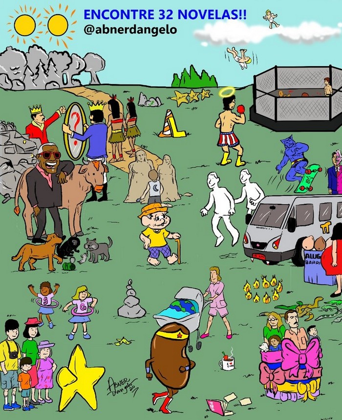 Qual é o máximo de coisas que você consegue encontrar nestes desenhos? 1