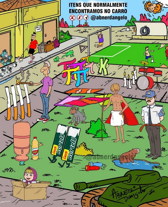 Qual é o máximo de coisas que você consegue encontrar nestes desenhos? 4