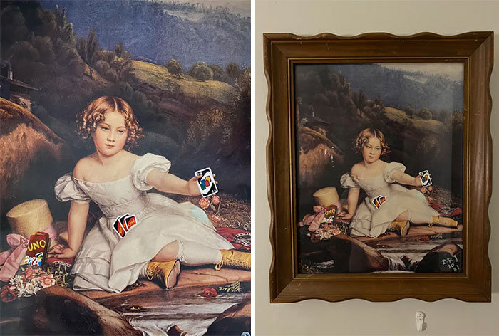 34 vezes que artistas repintou pinturas de brechós com seus pincéis 2