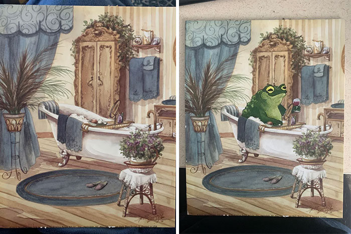 34 vezes que artistas repintou pinturas de brechós com seus pincéis 4