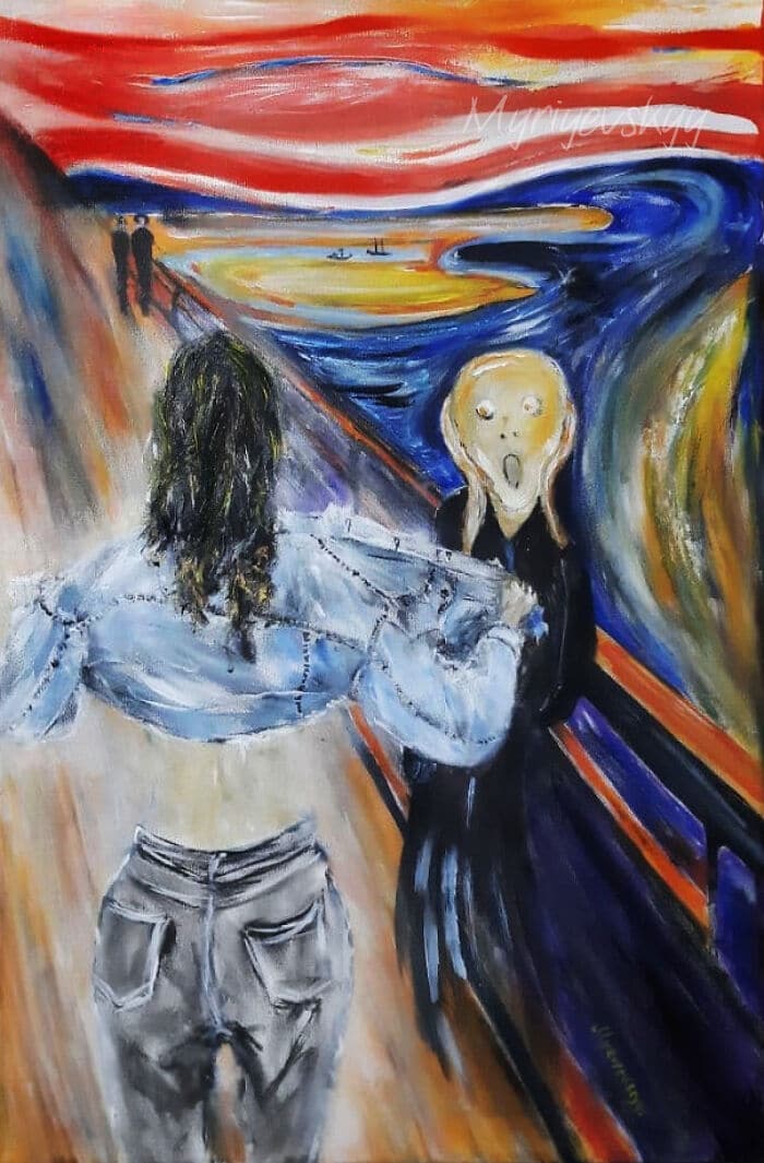 34 vezes que artistas repintou pinturas de brechós com seus pincéis 7