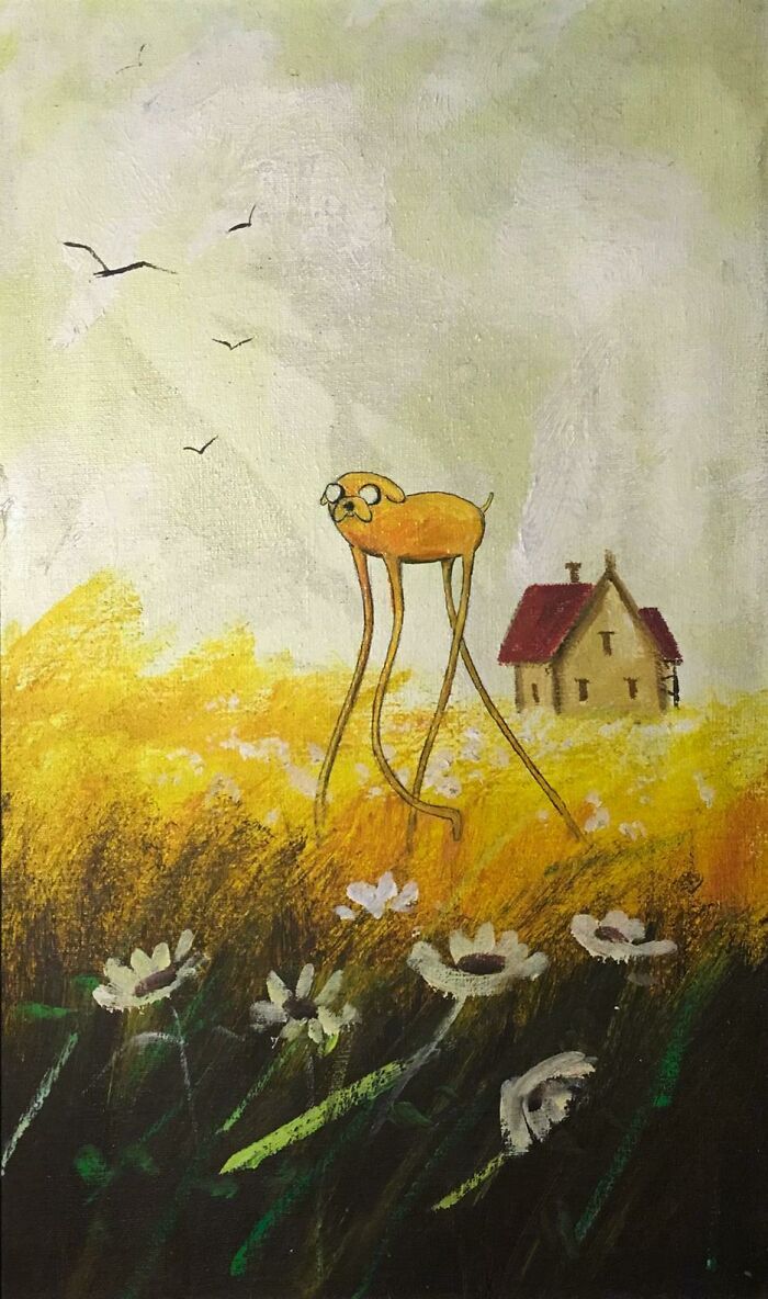 34 vezes que artistas repintou pinturas de brechós com seus pincéis 9