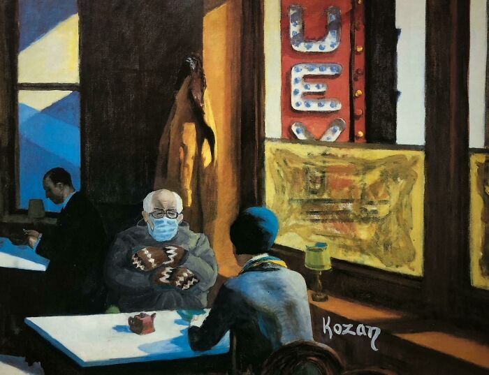 34 vezes que artistas repintou pinturas de brechós com seus pincéis 14