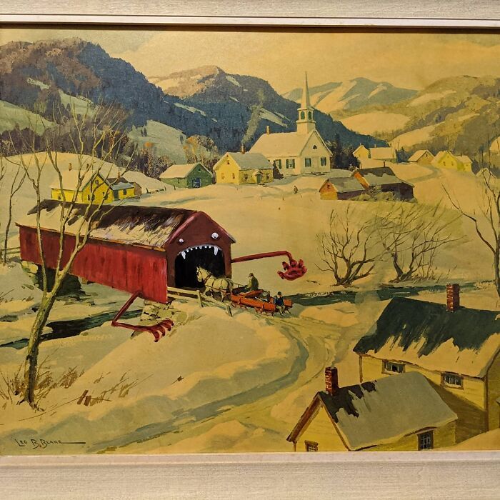 34 vezes que artistas repintou pinturas de brechós com seus pincéis 17