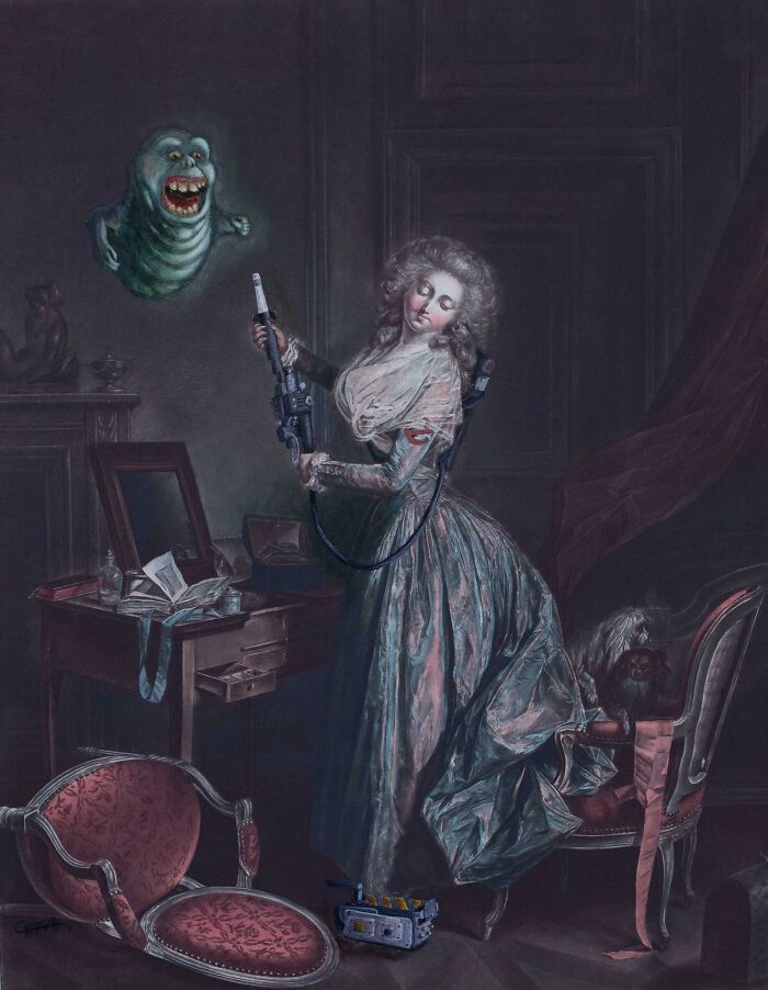 34 vezes que artistas repintou pinturas de brechós com seus pincéis 24