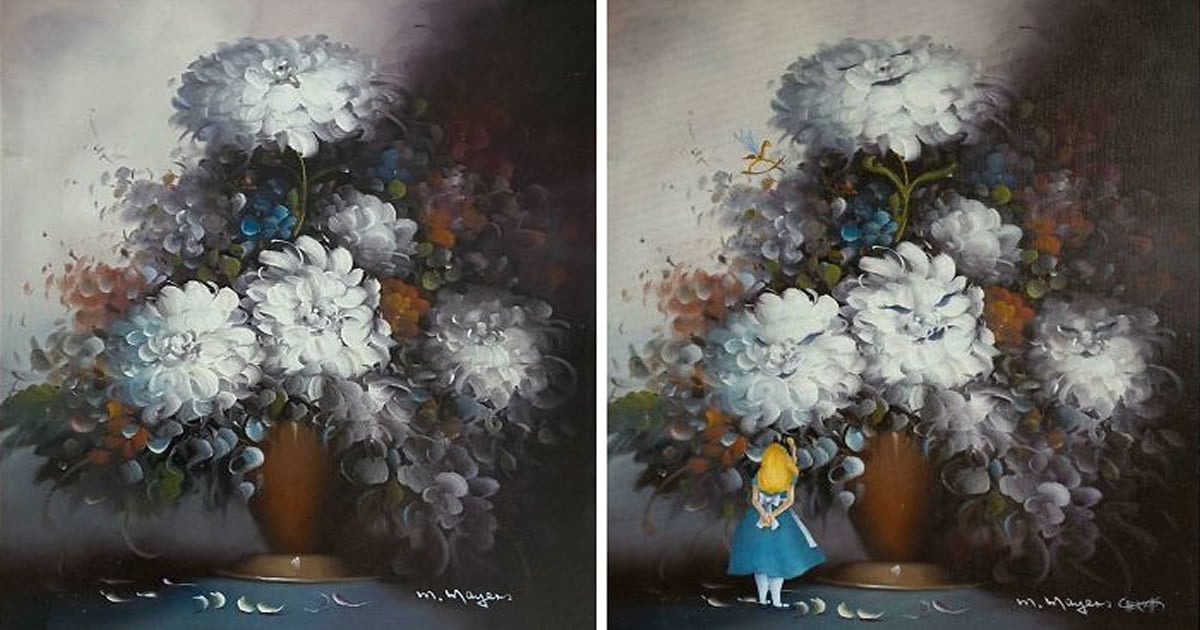 34 vezes que artistas repintou pinturas de brechós com seus pincéis