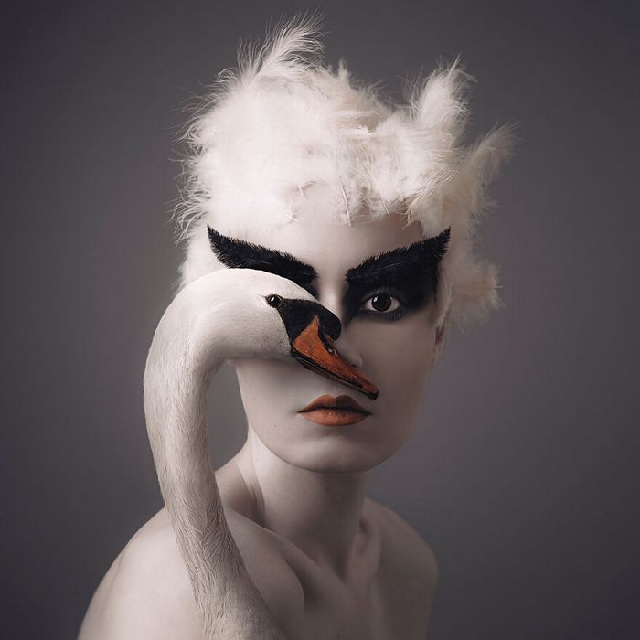 Artista húngara compartilha os olhos dos animais em sua série de auto-retratos (19 fotos) 15