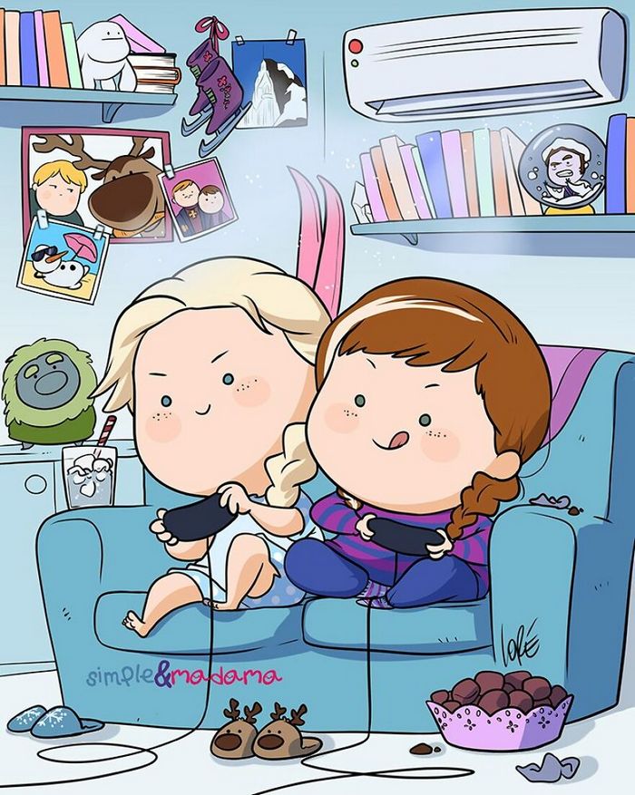 Artistas mostram como as princesas da Disney passaram seu tempo na quarentena (15 fotos) 3