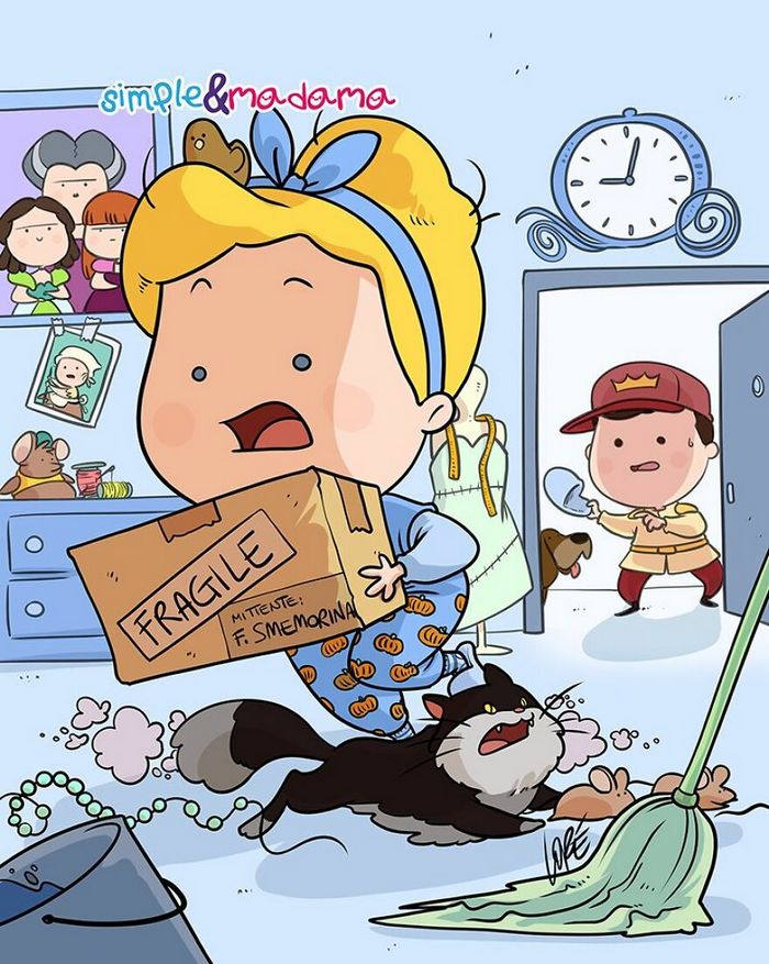 Artistas mostram como as princesas da Disney passaram seu tempo na quarentena (15 fotos) 5