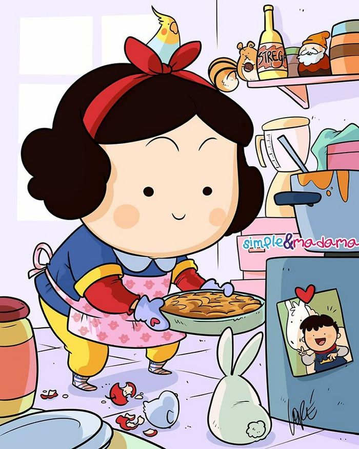 Artistas mostram como as princesas da Disney passaram seu tempo na quarentena (15 fotos) 8