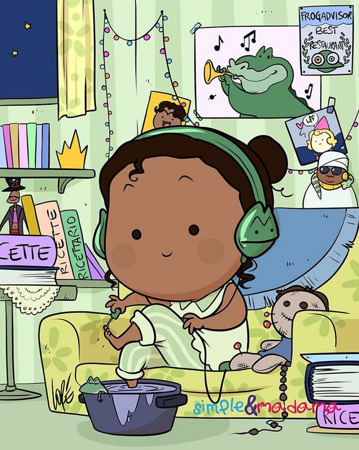 Artistas mostram como as princesas da Disney passaram seu tempo na quarentena (15 fotos) 12