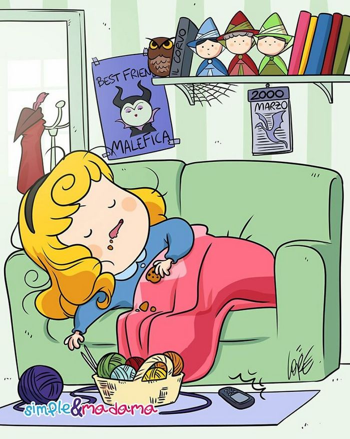 Artistas mostram como as princesas da Disney passaram seu tempo na quarentena (15 fotos) 13