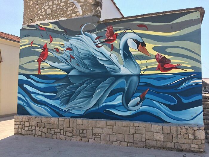 32 edifícios decorados com hipnotizantes murais de vida selvagem 6