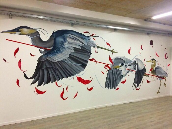 32 edifícios decorados com hipnotizantes murais de vida selvagem 7