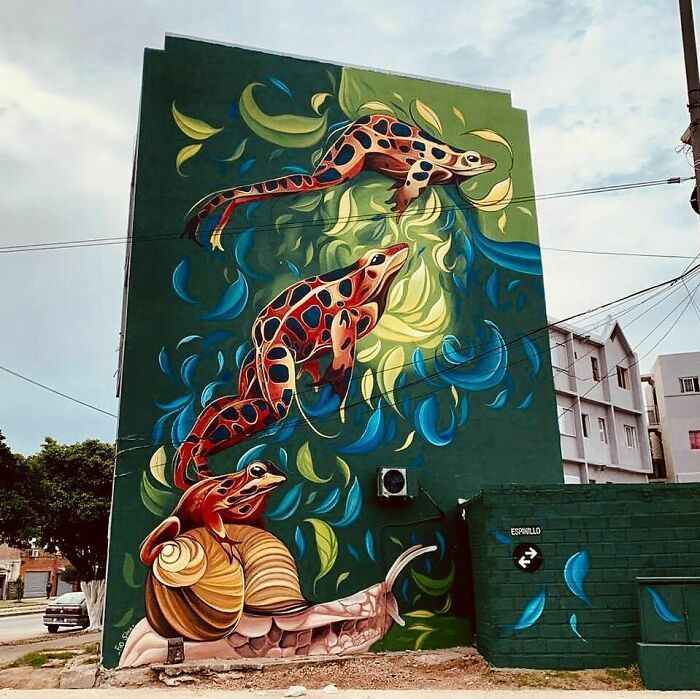 32 edifícios decorados com hipnotizantes murais de vida selvagem 14