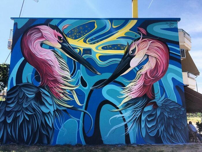 32 edifícios decorados com hipnotizantes murais de vida selvagem 15