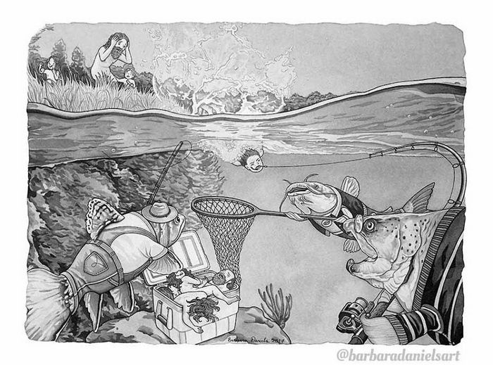 Esta artista critica a maneira como tratamos nosso mundo com suas ilustrações instigantes (40 fotos) 10