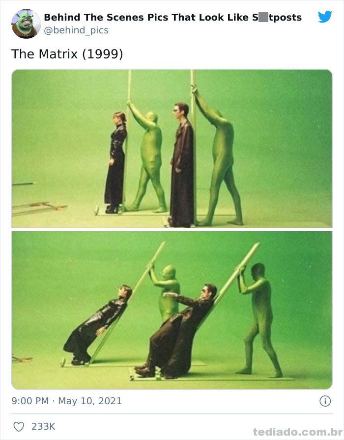 Esta página do Twitter reúne fotos dos bastidores que parecem memes ruins (30 fotos) 12