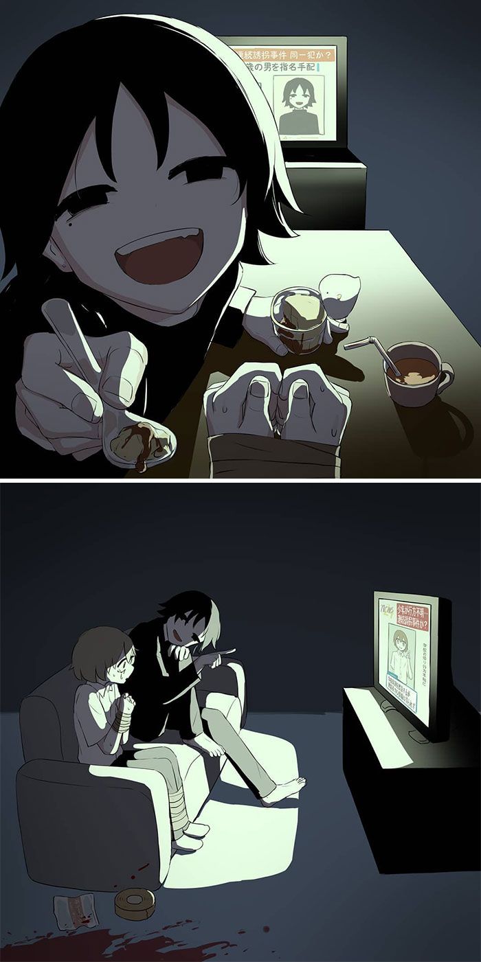 40 ilustrações poderosas de um artista japonês que o farão pensar 11