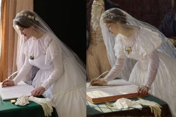 Mulher recria obras de arte com detalhes incríveis (42 fotos) 11