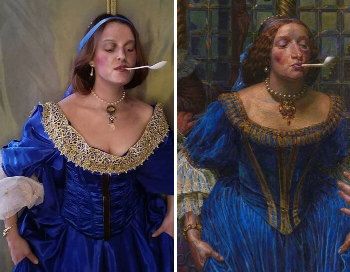 Mulher recria obras de arte com detalhes incríveis (42 fotos) 29