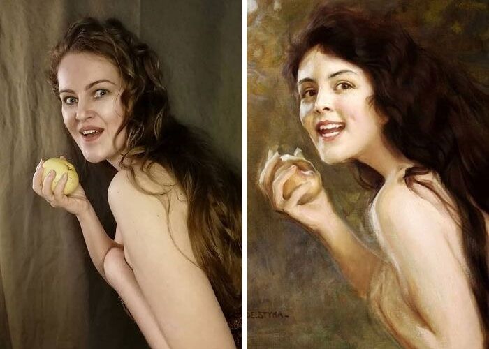 Mulher recria obras de arte com detalhes incríveis (42 fotos) 36