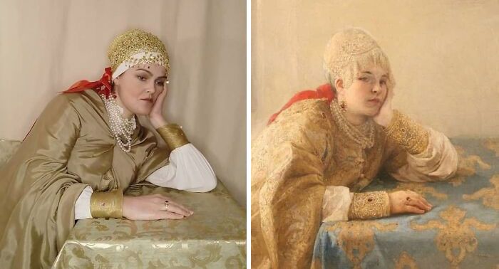 Mulher recria obras de arte com detalhes incríveis (42 fotos) 42