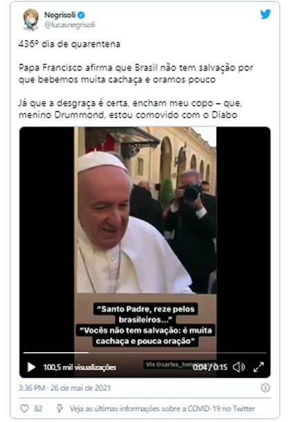 Papa Francisco acha que o Brasil não tem mais salvação 6