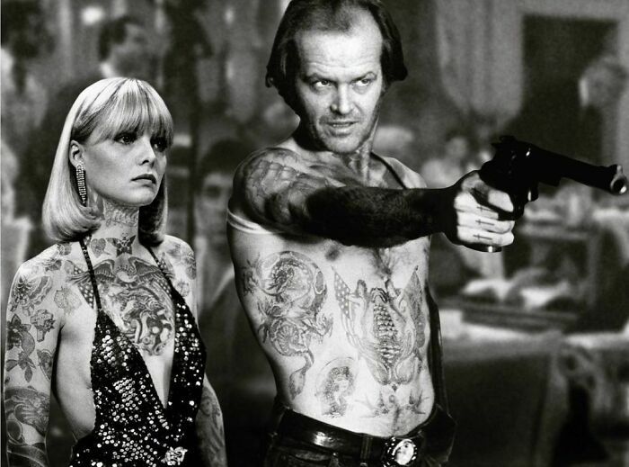 Qual seria a aparência de 48 celebridades se tivessem tatuagens legais 14