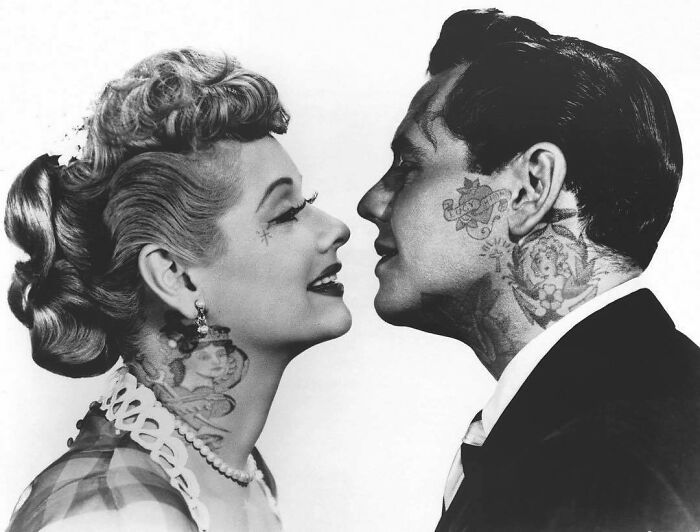 Qual seria a aparência de 48 celebridades se tivessem tatuagens legais 25