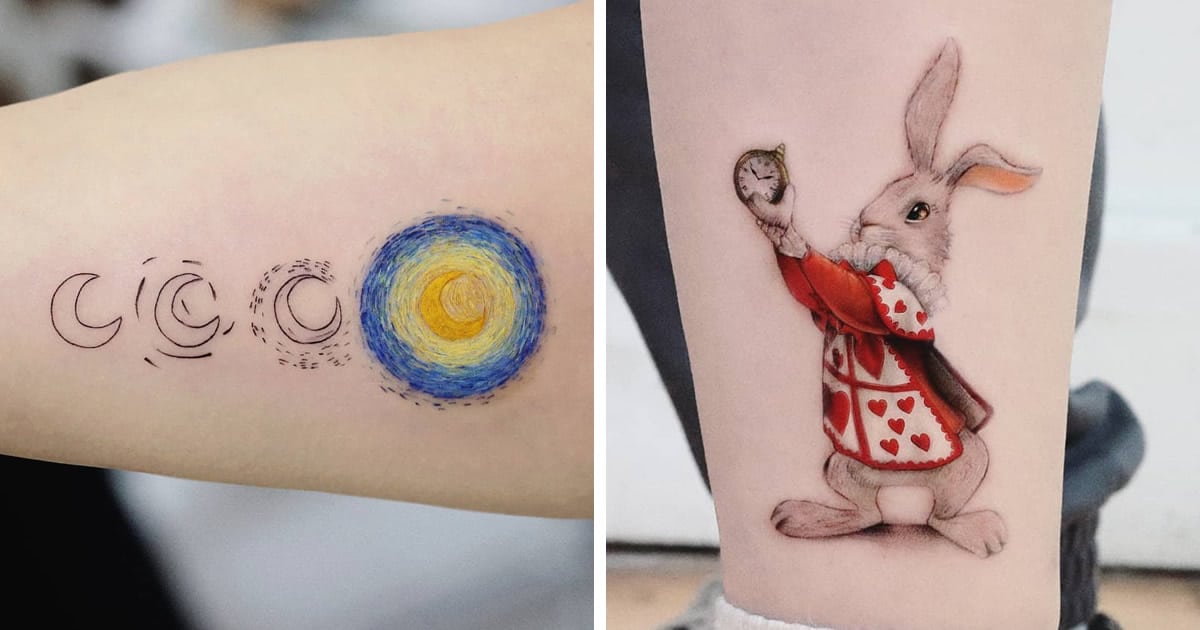 39 tatuagens detalhadas de personagens e pinturas populares de Hanak Adik
