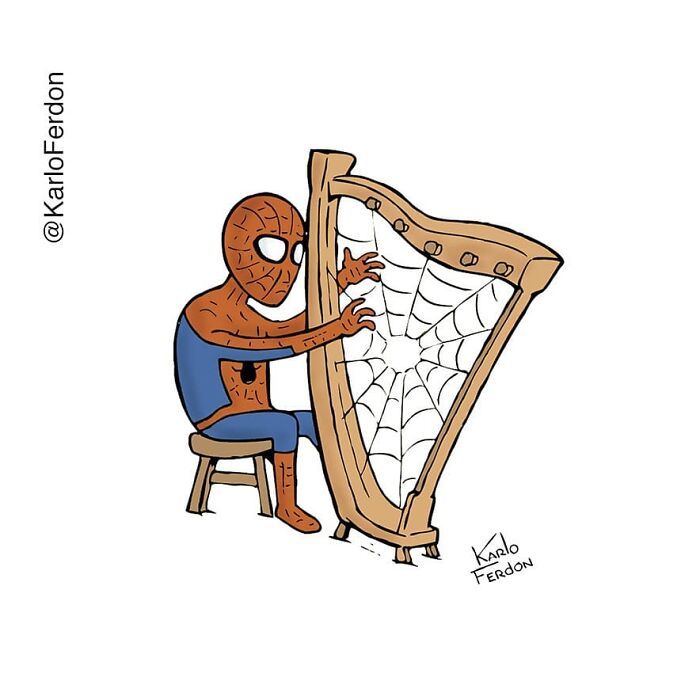 Artista mostra o que os super-heróis estão fazendo em seu tempo livre (30 fotos) 1