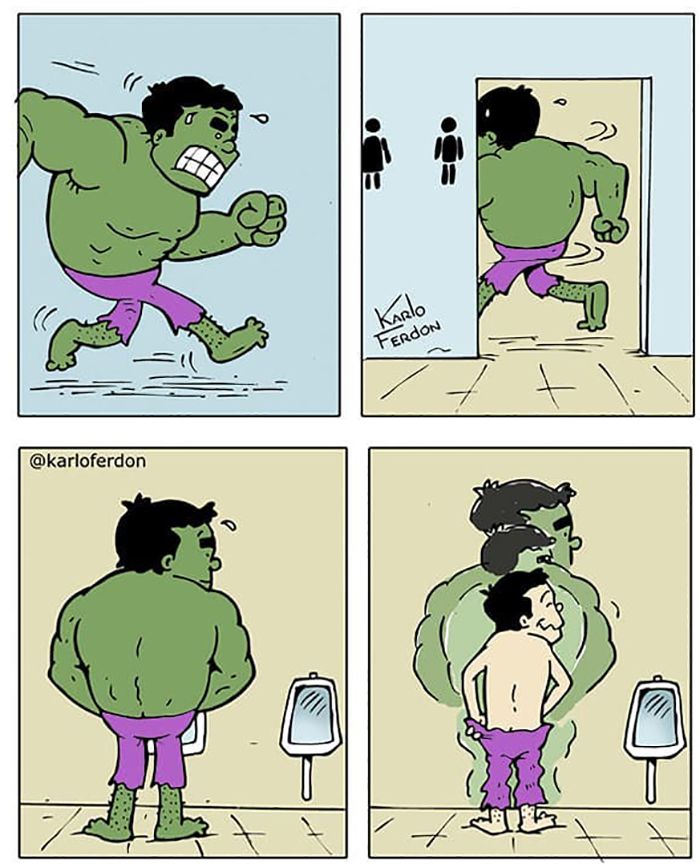 Artista mostra o que os super-heróis estão fazendo em seu tempo livre (30 fotos) 4